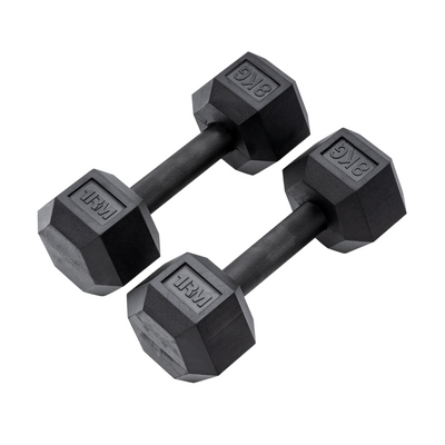 Pro Rubber Hex Dumbbells