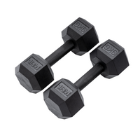 Pro Rubber Hex Dumbbells Image 14