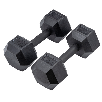 Pro Rubber Hex Dumbbells