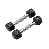 Classic Rubber Hex Dumbbells (All Sizes) Image 10