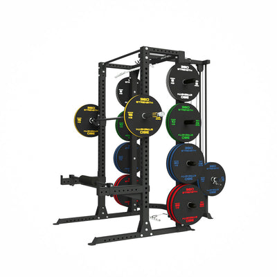 360 Strength Light Commercial Squat Rack with Lat Pulldown / Low Row