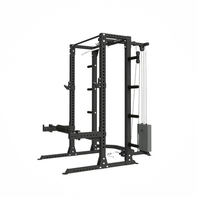 360 Strength Light Commercial Squat Rack with Lat Pulldown / Low Row & 100kg Stack