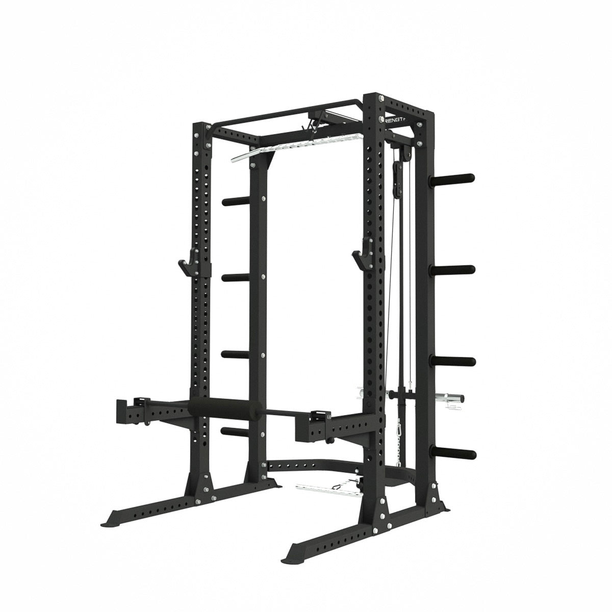 Light Commercial Squat Rack with Lat Pulldown | Little Bloke Fitness