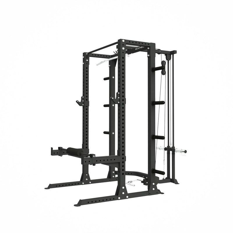 360 Strength Light Commercial Squat Rack with Lat Pulldown / Low Row