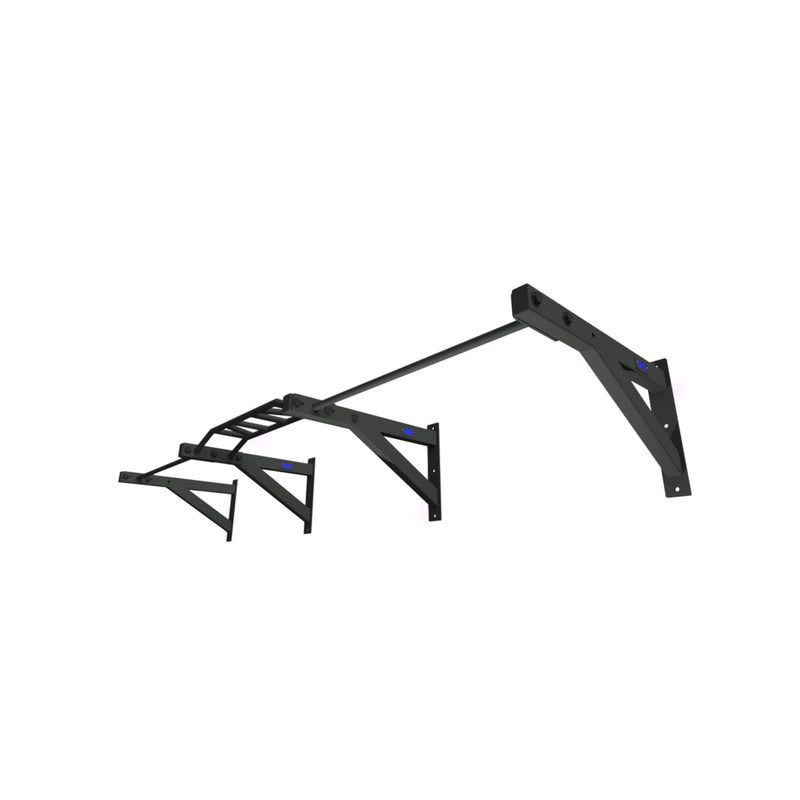 1RM Wall-Mounted Triple Chin-Up Bar - Mixed | Commercial