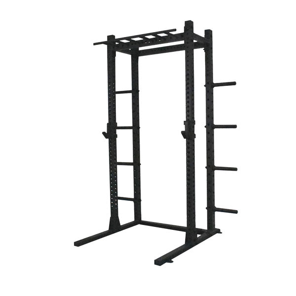 1RM Obsidian Squat Rack with Multi-Grip Chin and Storage – 2.5m | Commercial