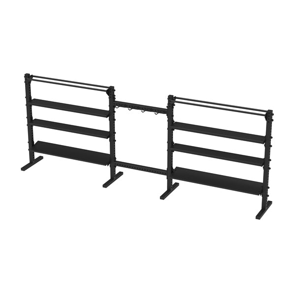 1RM Double Tall Double Storage Rack w. Hooks - Pack 2