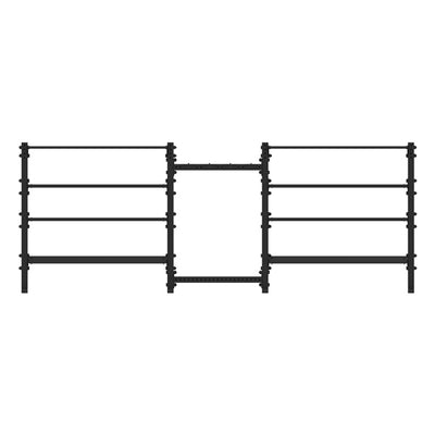 1RM Double Tall Double Storage Rack w. Hooks - Pack 2