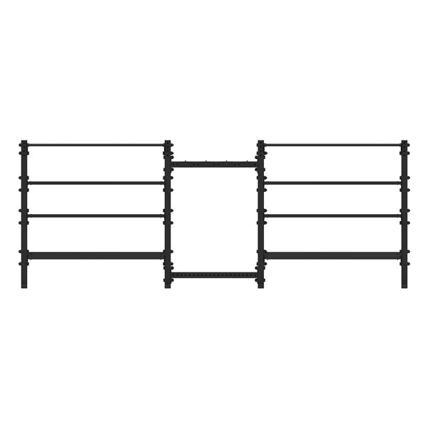 1RM Double Tall Double Storage Rack w. Hooks - Pack 2