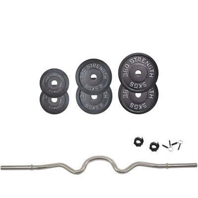24kg Standard Super EZ Curl Bar & Weights Package