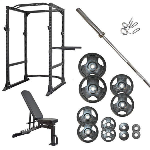 360 Strength Power Rack, FID Bench & 128kg Olympic Package