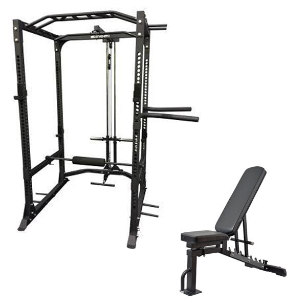 360 Strength Power Rack + Lat Pulldown + FID Bench Package