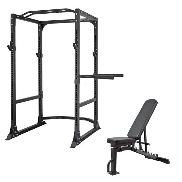 360 Strength Power Rack, FID Bench Bumpers Bar Flooring Storage Package