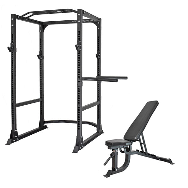 360 Strength Heavy Duty Power Rack + FID Bench Package