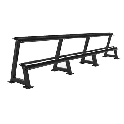 2-Tier Triple Bay Rubber Hex Dumbbell Rack