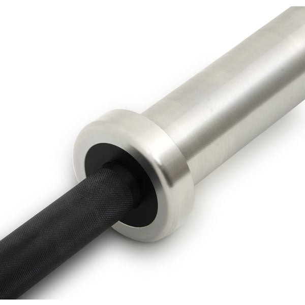 ELITE Olympic 15kg Barbell - Australian Made (Needle Bearings - Black Silver) Image 4