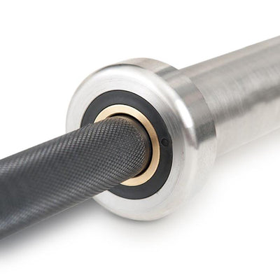 ELITE Olympic 15kg Barbell - Australian Made (Bronze Bushing - Black Silver) Image 4