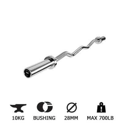 Olympic EZ Curl Bar (Nickel - Bushings)