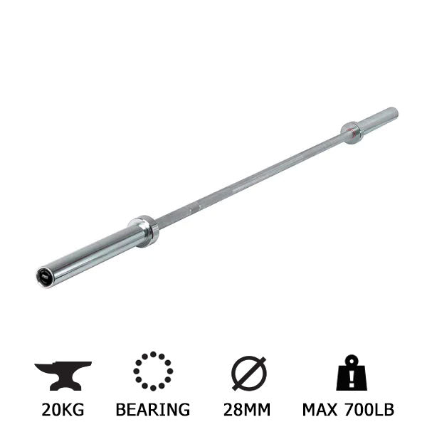 Olympic 20kg 7ft Barbell (Nickel - Bearings)