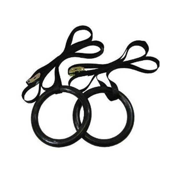 Black Gymnastics Rings - Nylon